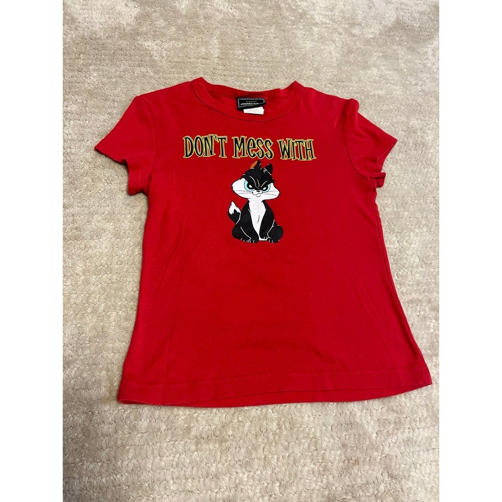 Vintage Y2K Genuine Classic Looney Tunes Baby Tee Penelope Pussycat size medium